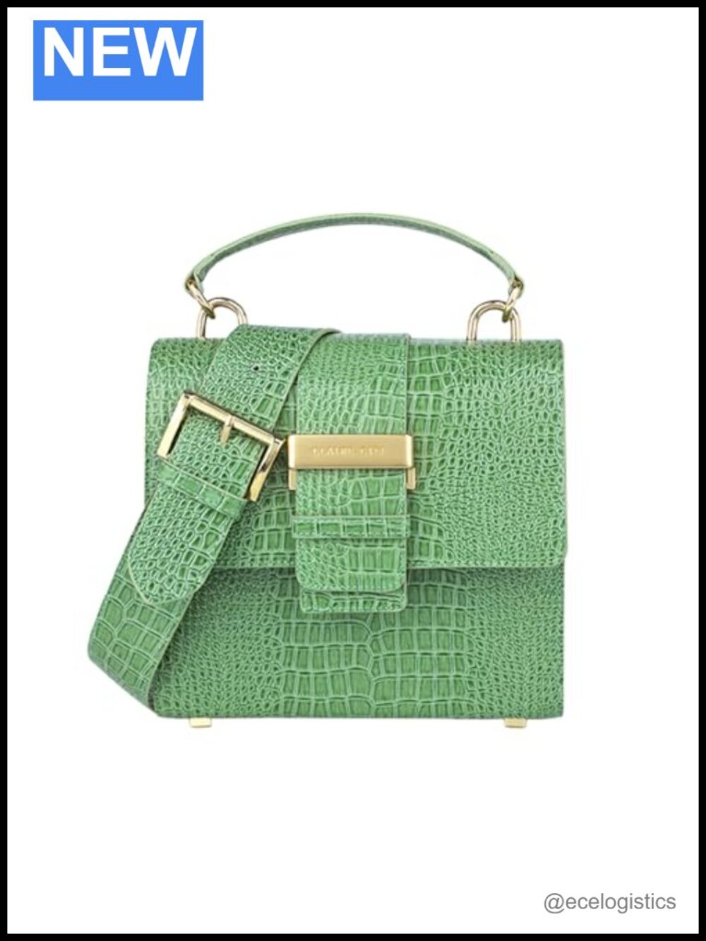 Crocodile Texture Faux Leather Crossbody and Shoulder Bag Medium